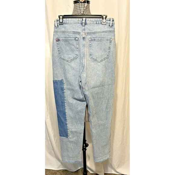 BDG Jeans Womens Size 28 Blue Colorblock Patchwork Raw Hem - Picture 2 of 6
